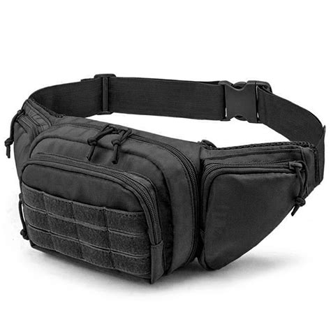 fanny pack black and gray coated fabric shoulder bag replica|best tactical fanny bag.